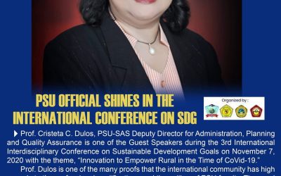 PSU Official Shines in the International Conference on SDG