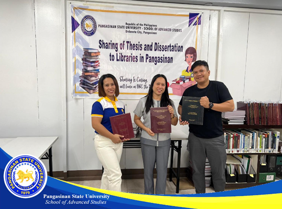 Pangasinan State University donates theses to Eastern Pangasinan Agricultural College to Broaden Learning Opportunities for Senior High School Students.